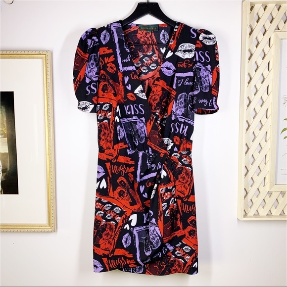 Vintage Dresses & Skirts - ❤️💋 VTG Wrap Mini Dress S
